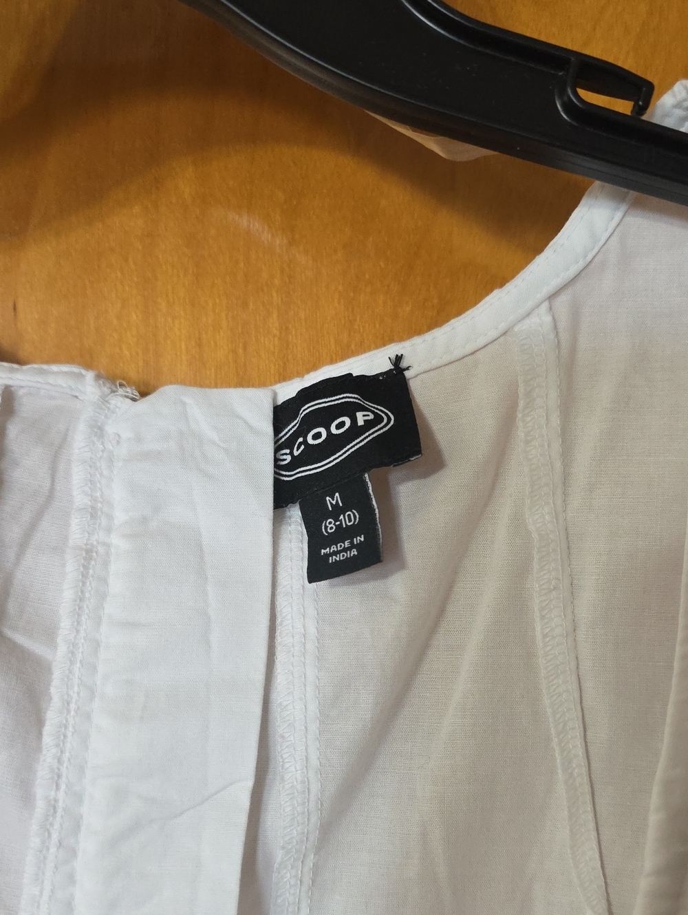 Scooped White Puff-Sleeve Button-Front Mini Dress - Picture 3 of 9